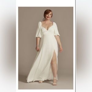 David’s Bridal Georgette Plus dress
